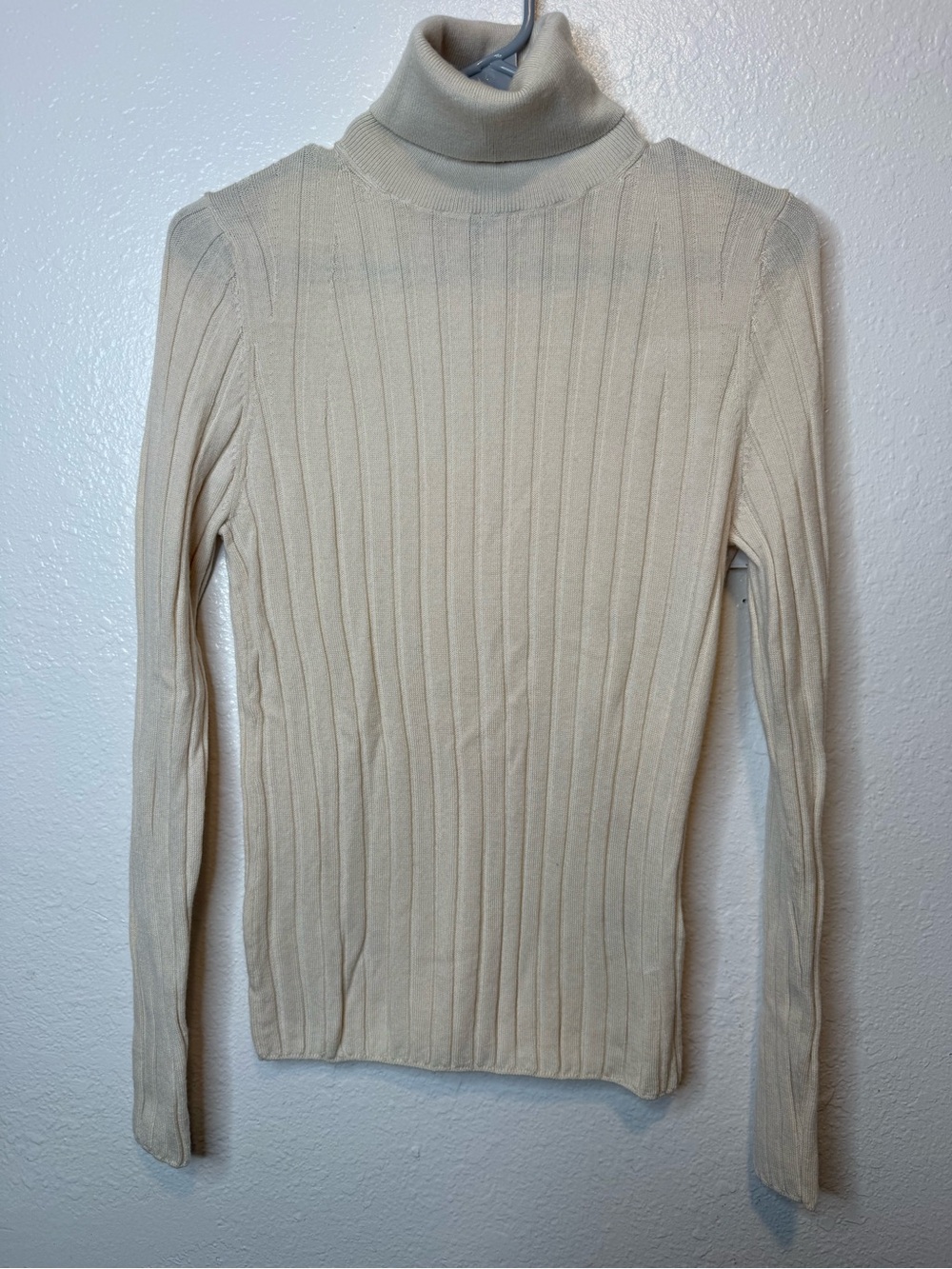 Banana Republic Ribbed Merino Wool Turtleneck Long Sleeve Sweater Size Medium